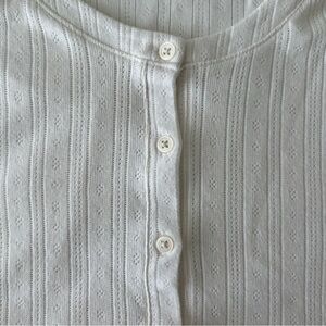 GAP Pointelle Button-Up Top